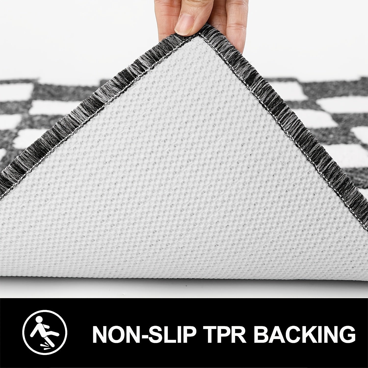 Non-Slip Absorbent Indoor Doormat for The Entryway, Designed to Resist Dirt. This Washable Welcome Mat Features a Low-Profile Design Suitable for Inside Use in Kitchens And Laundry Rooms, Available in Black