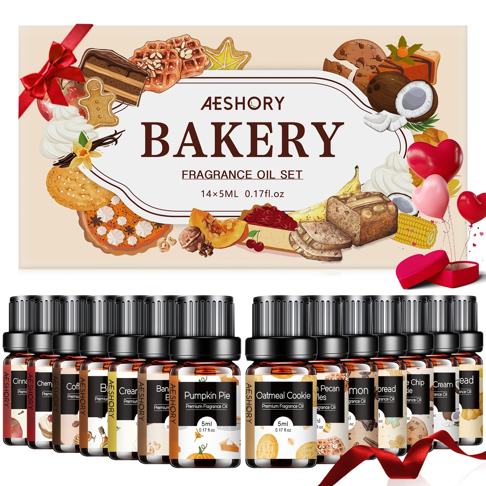 Bakery Essential Oils Set 14pcs – Fragrance Oils for Diffuser, Candle Making & Massage, Includes Vanilla, Cinnamon, Gingerbread & More, Pure No Fillers, Perfect Gift for Women & Men | ShopVora CA