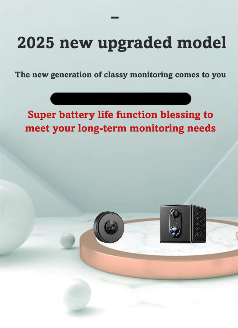 Mini Hidden WiFi Camera Ultra-Thin 0.7" – Full HD Night Vision, Motion Detection, Auto Alarm, 7-Day Standby, App Remote View, Indoor Outdoor for Baby Monitor Pet Elderly Home Office (16G/32G)