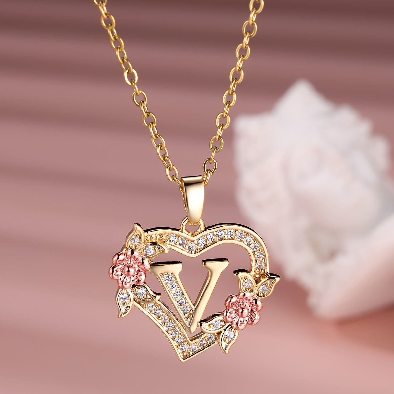 S925 Sterling Silver Heart Pendant Initial Letter Necklace for Women – Moissanite Sparkling, Personalized A-Z Name Jewelry, Birthday & Holiday Gift