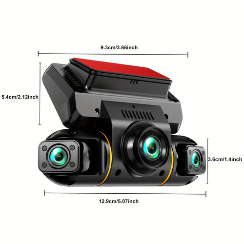 4-Channel 1080P Dash Cam 360° Front Rear Left Right with Hardwire Kit, IR Night Vision, 24H Parking Monitor & Free 128GB SD Card — Cars, Trucks, Rideshare
