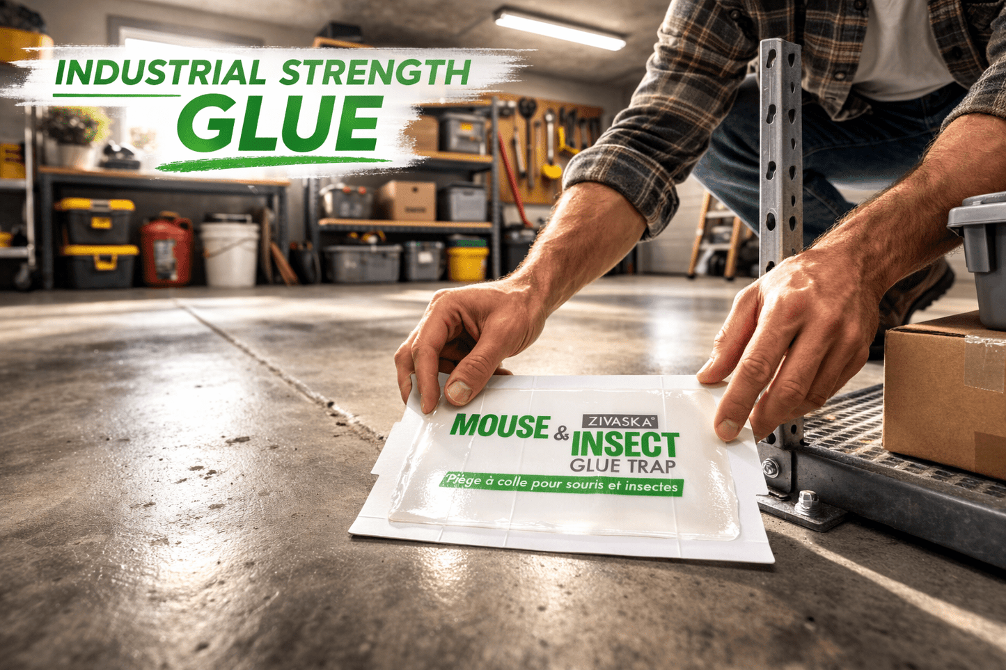 Sticky Mouse & Insect Glue Traps – Foldable Adhesive Capture Boards for Indoor Monitoring, Chemical-Free Unscented Mouse Sticky Traps, Flat or Tunnel Use for Kitchen Garage Storage Room – 15/50/100 Pack