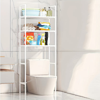 3-Tier Over Toilet Storage Rack – Space-Saving Multi-Layer Bathroom Organizer Shelf for Toilet, Washing Machine & Small Bathroom Storage Organization