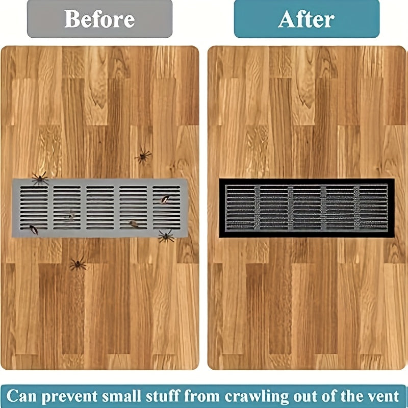 Magnetic Floor Vent Covers 6 Pack, 4x10 Inch Air Vent Filters Mesh Screen Dust Filter, Washable Strong-Hold Vent Register Deflectors for Home HVAC, AC Grilles & RV Vents