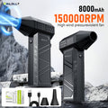 Bilolly Compressed Air Duster - 150000 RPM Mini Turbo Fan, Cordless Electric Air Duster Violent Wind Fan, Handheld Snow Blower for Keyboard Computer Cleaning, Dust Removal, Cars, Inflatable Outdoor Blower, Men's Birthday Gift