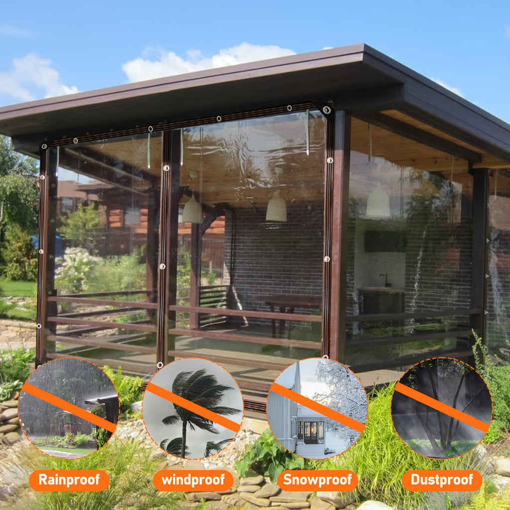 Waterproof Tarp with Sealing Ring - Ideal for Outdoor Garden Protection Against Rain, Waterproof Tarp with Buckle - Perfectly Suited for Construction Areas, Factories, Vehicles, Porches, Patios, Chicken Coops, And Outdoor Camping Sunshades