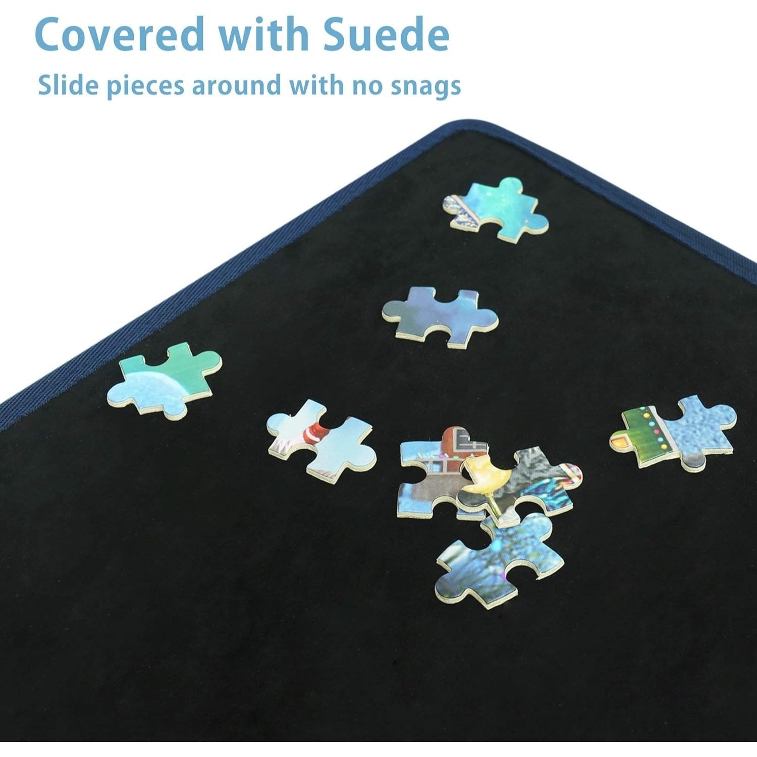 GT Double-Sided Khaki & Black Jigsaw Puzzle Board Portable Puzzle Mat for Puzzle Storage Puzzle Saver, Non-Slip Surface