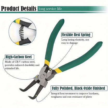 Coil Spring Compressor Tool Set Heavy Duty Chrome Vanadium Steel, 7-Inch C-Clamp with Hook Tool or Repair Tool, Internal & External Ring Removal for Cars & Trucks Canada