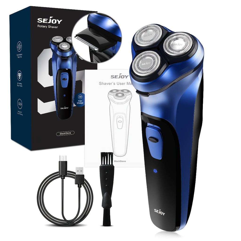 Blade Head Sold Seperately Electric Razor for Men, Electric Shaver for Men Face, Wet Dry Rechargeable Shaver with Pop Up Trimmer