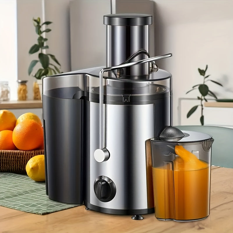 500W Centrifugal Juicer Stainless Steel – 3-Inch Wide Inlet, BPA-Free, Includes Measuring Cup & Discharge Cover, Fast & Easy Fruit and Vegetable Juicer