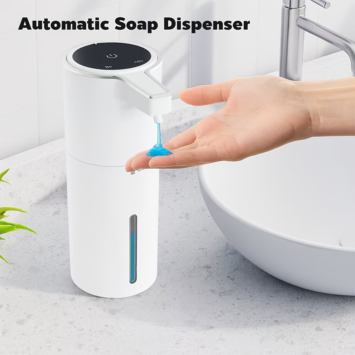 Touchless Automatic Soap Dispenser Infrared Sensor, 1800mAh Rechargeable Battery, 13.5oz Capacity, Liquid & Foam Versions, Vertical Wall Mount – Hands-Free Smart Dispenser for Kitchen & Bathroom