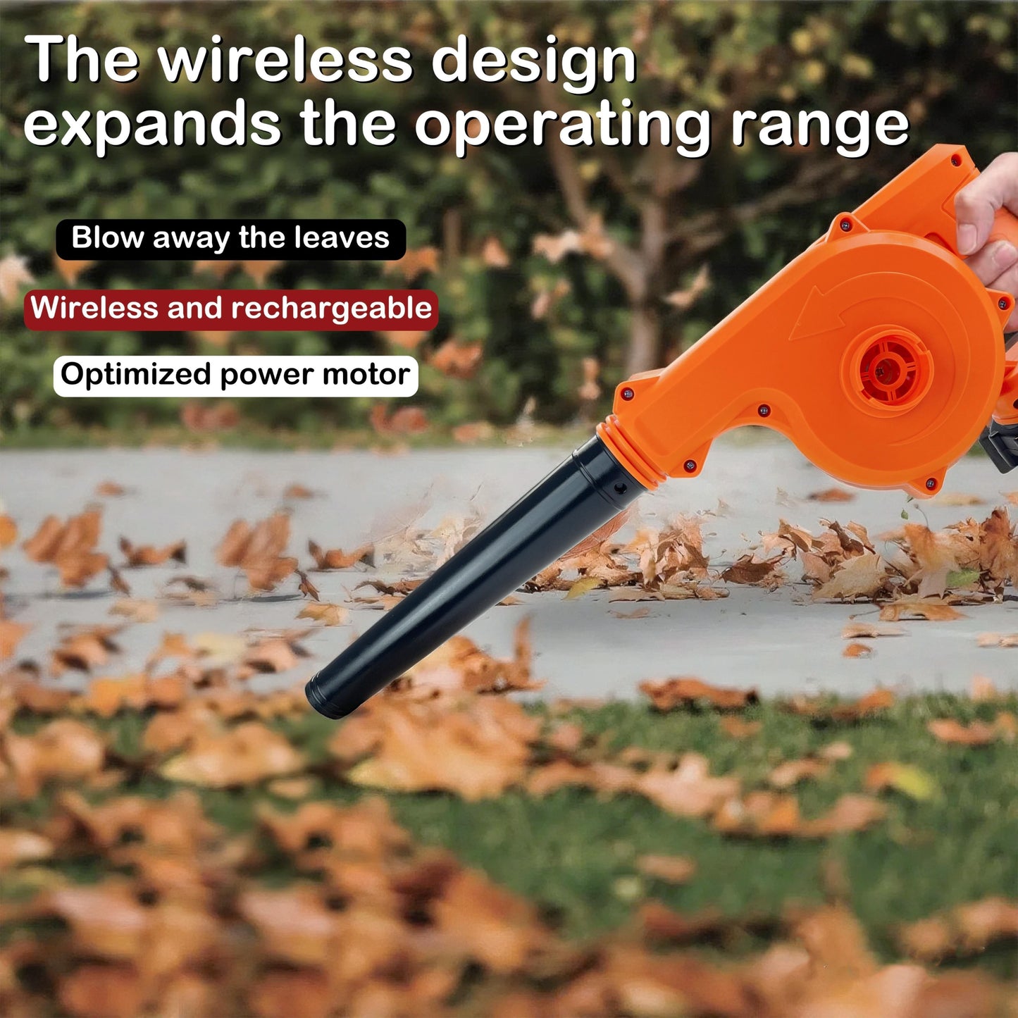 Cordless Leaf Blower Vacuum 2-in-1 Handheld Electric Blower with Lithium Battery, Lightweight Portable Blower & Suction for Lawn Patio Car Indoor Outdoor Use – ShopVora CA