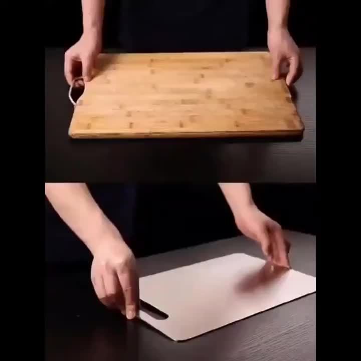 Titanium Steel Cutting Board Set 3/4pcs - Dual-Sided Food-Grade Stainless Steel Kitchen Chopping Board for Meat Vegetables Fruit