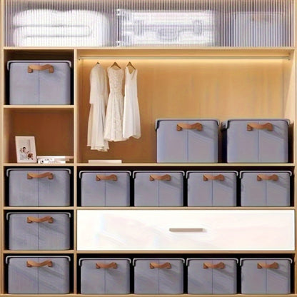 Foldable Dust-Proof Clothing Storage Box with Lid, Under Bed Storage Organizer for Wardrobe, Blankets, Pants, Dormitory Home Use, Space-Saving Collapsible Fabric Bin