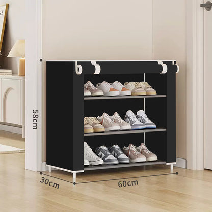 Shoe Storage Cabinet 3-9 Tiers Dustproof with Zipper Cover - Large Capacity Stackable Shoe Rack Organizer Holds 27 Pairs, Easy Assembly, for Entryway Bedroom Dorm Canada