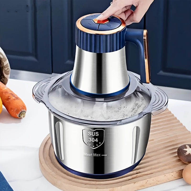 Electric Food Chopper & Processor 5L Stainless Steel – 40,000 RPM Bi-Level Blades, 5-Speed, Vegetable Slicer for Onions Garlic Nuts Meat Dough Fruits – ShopVora CA