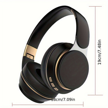 Wireless Over-Ear Headphones Bluetooth Foldable, Built-In Microphone, HD Sound Quality, Comfortable Padded Headset for School, PC, Tablet, TV & Travel – Black, Blue, White, Red, Green