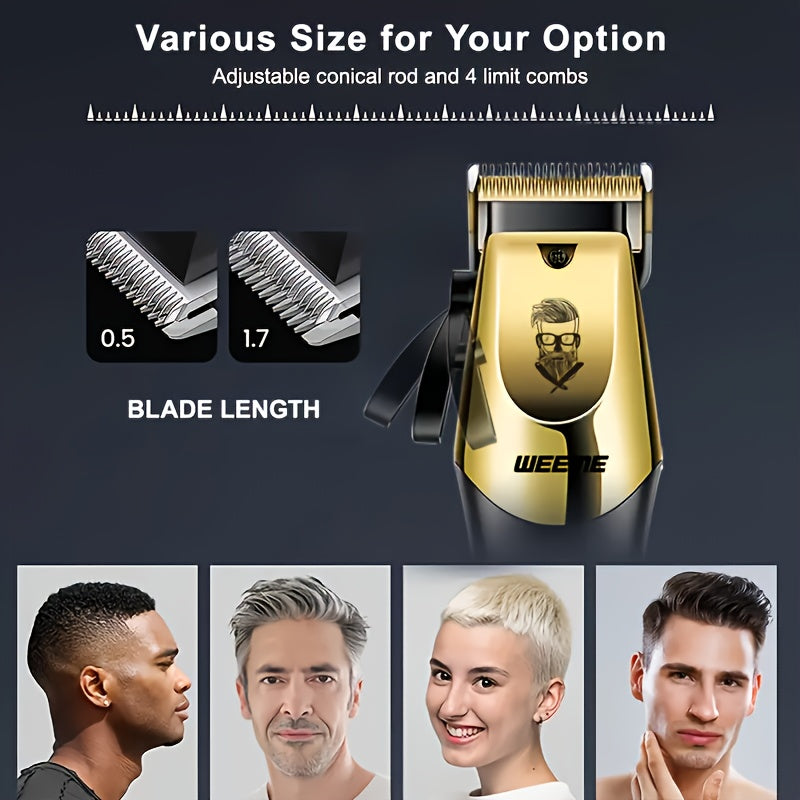 Professional Hair Clipper Set with T-Blade Zero Gap Trimmer – USB Rechargeable LCD Display, 2pcs/3pcs Men’s Electric Hair Cutting Kit, Portable Home Travel Grooming, Father’s Day Gift | ShopVora CA