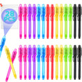 16pcs/28pcs Invisible Ink Pen, Spy Pen for Kids with UV Light Magic Marker for Secret Message, Christmas Gift, Birthday Party Favors for Kids, Classroom Prize Goodie Bag Stuffers, Boys Girls