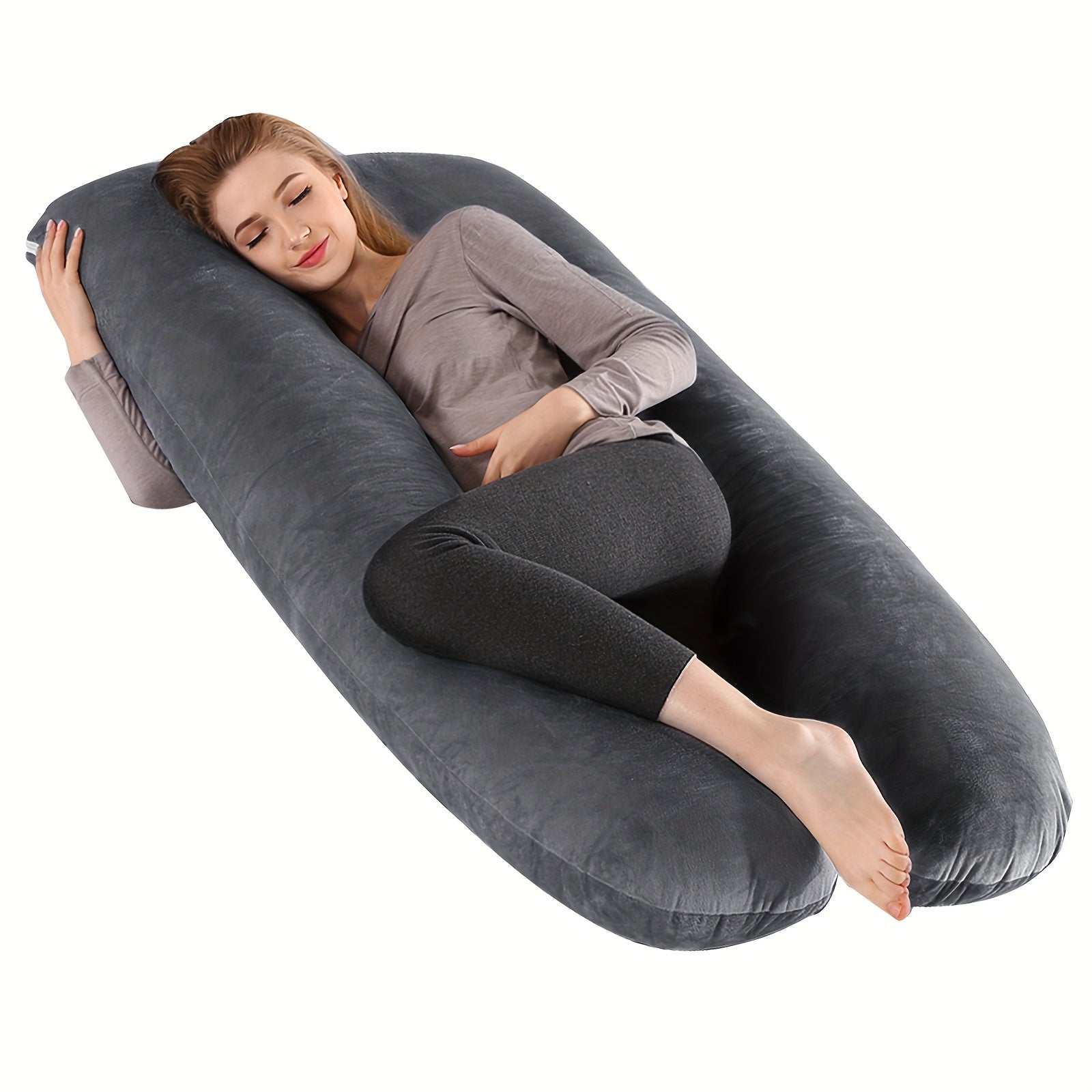 Full Body U-Shaped Maternity Pillow for Pregnant Women – Comfortable Companion & Back Belly Support Pillow, Also Perfect for Pets – Ideal Baby Shower & Holiday Gift for Expectant Mothers