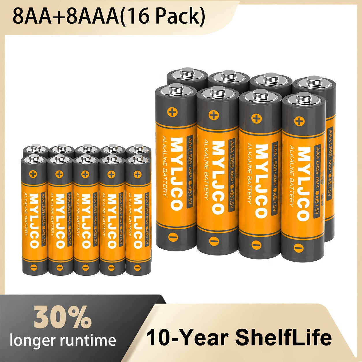 Alkaline Battery Combo Pack AA & AAA 1.5V – 8 / 16 / 24 / 48 Count, Long-Lasting Extended Shelf Life Batteries for Remote Controls, Toys, Clocks, Flashlights & Household Electronics Canada