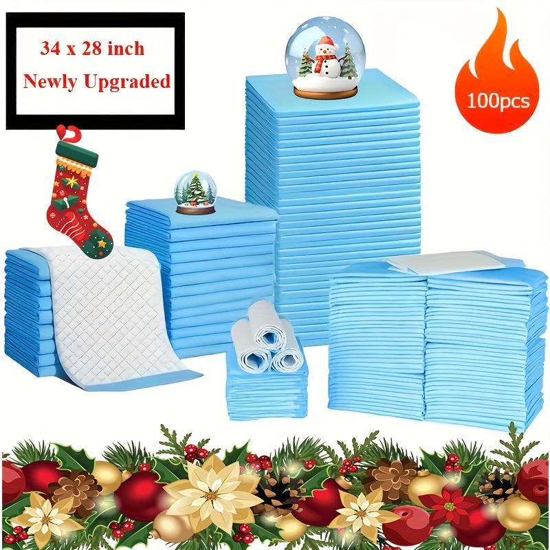 XXXXL Dog Pee Pads Super Absorbent Leak-Proof 34"x28" – Odor-Control Disposable Puppy Potty Training Pads for Dogs, Cats & Pets, Multi-Pack
