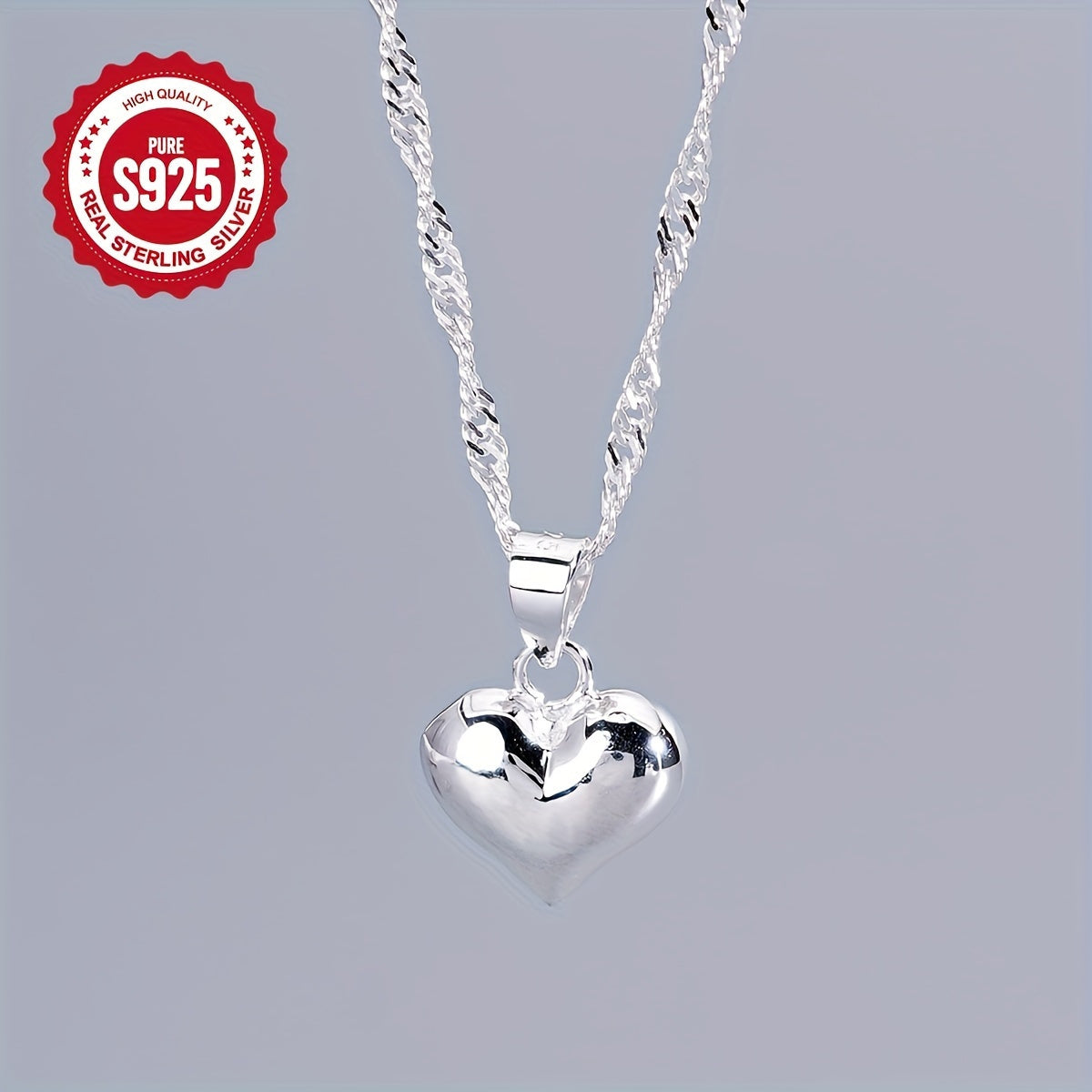 S925 Sterling Silver Heart Pendant Necklace – Nickel-Free, Safe for Sensitive Skin, Long-Lasting Everyday Necklace & Meaningful Gift for Loved Ones | ShopVora CA
