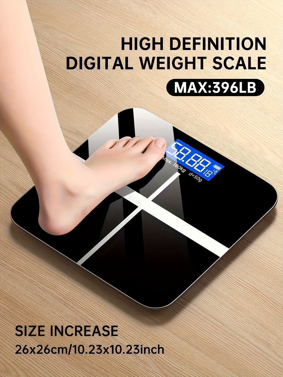 Digital Bathroom Scale 400 lb Type-C Rechargeable – High Precision Electronic Weight Scale, Large Backlit LCD & Temperature Display, Ultra-Wide Platform, kg/lb Switchable, Auto Power-Off | ShopVora CA