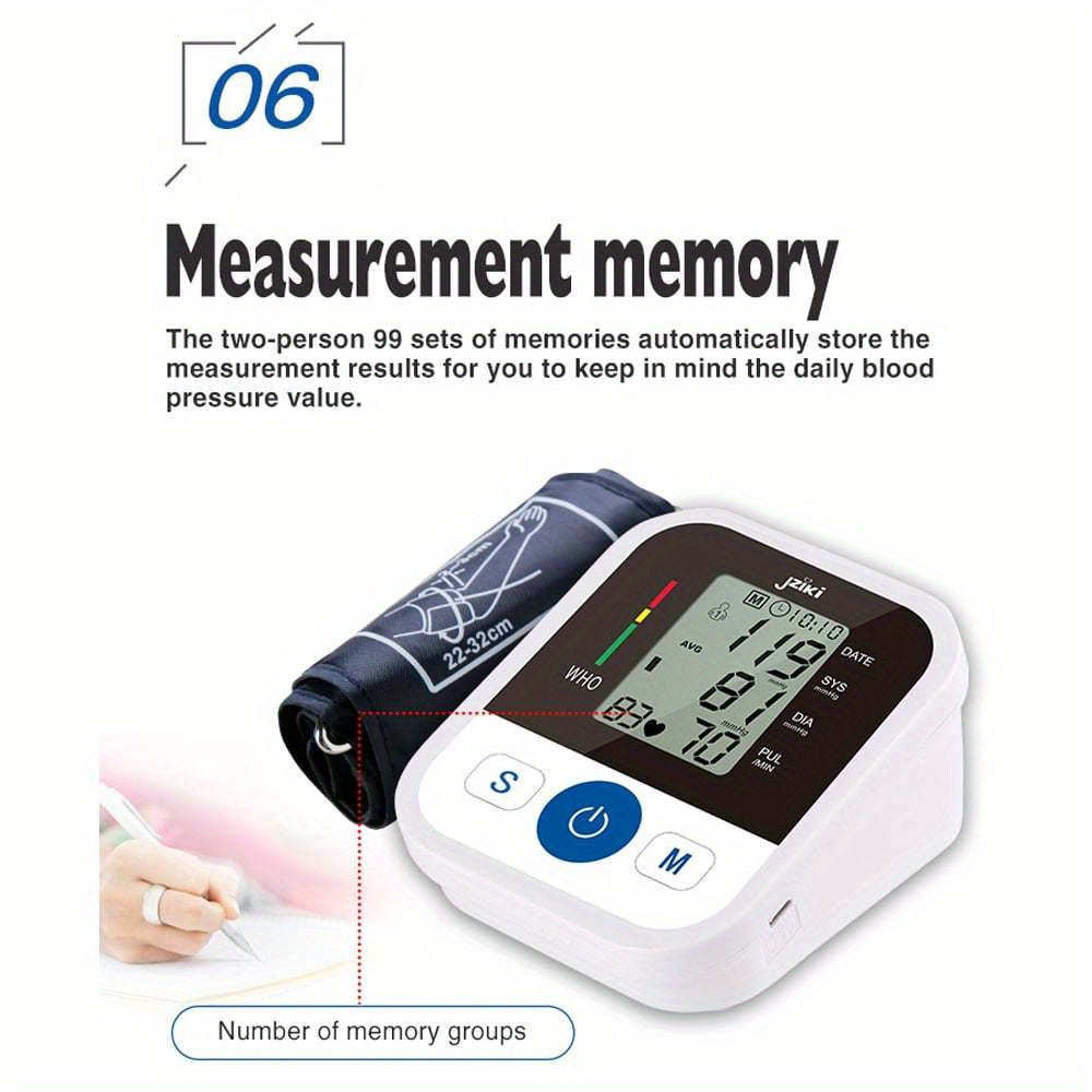 Upper Arm Blood Pressure Monitor with Voice Broadcast – 2-User 198 Memory, Backlit Display, USB & Battery, Pregnancy & Family Home BP Monitor Canada