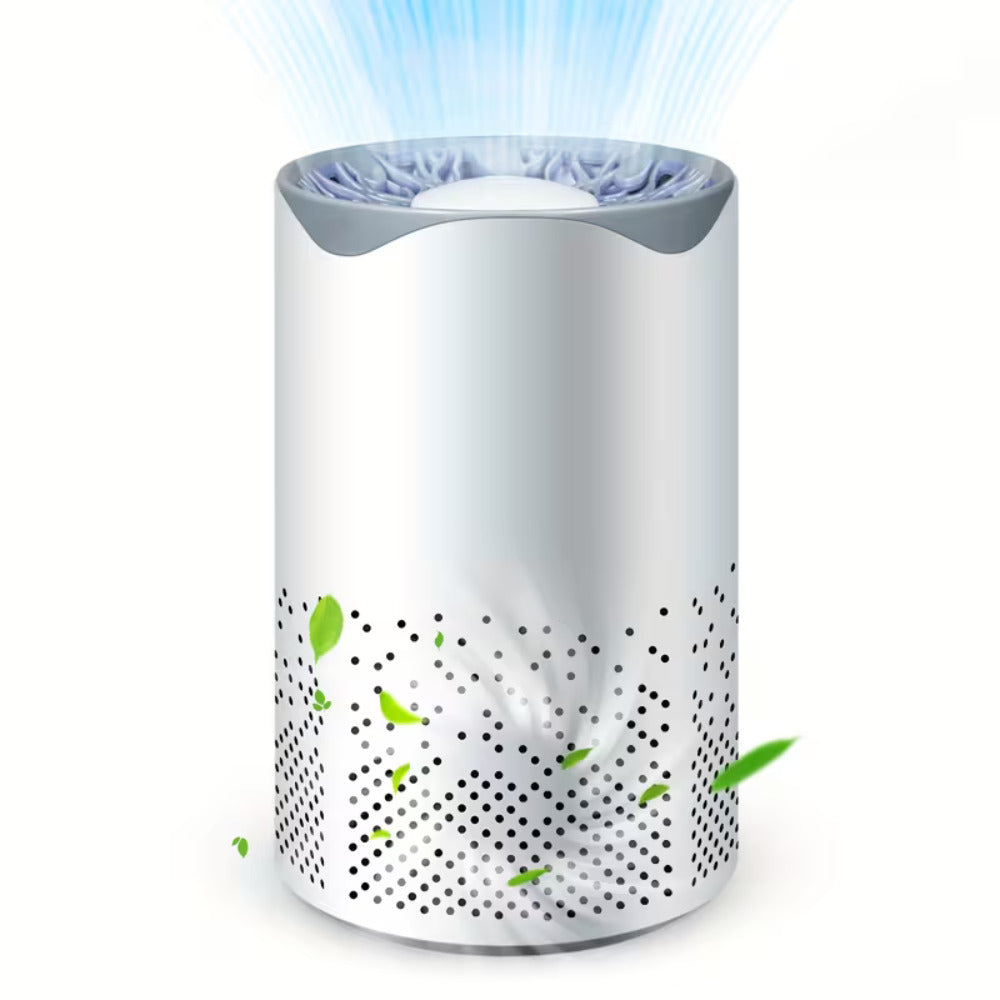 Bedroom Air Purifier HEPA Filter Washable & Replaceable – Ultra Quiet Sleep Mode, Removes 99.97% Dust, Smoke, Allergens, Pet Dander & Odors, Energy Efficient USB Powered Night Use