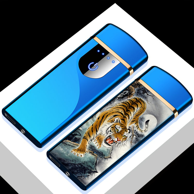 USB Rechargeable Flameless Lighter Smart Touch Screen with Gift Box – Cool Portable Double-Sided Ignition Electric Lighter, Multiple Colours & Patterns, Premium Gift for Men & Women Canada