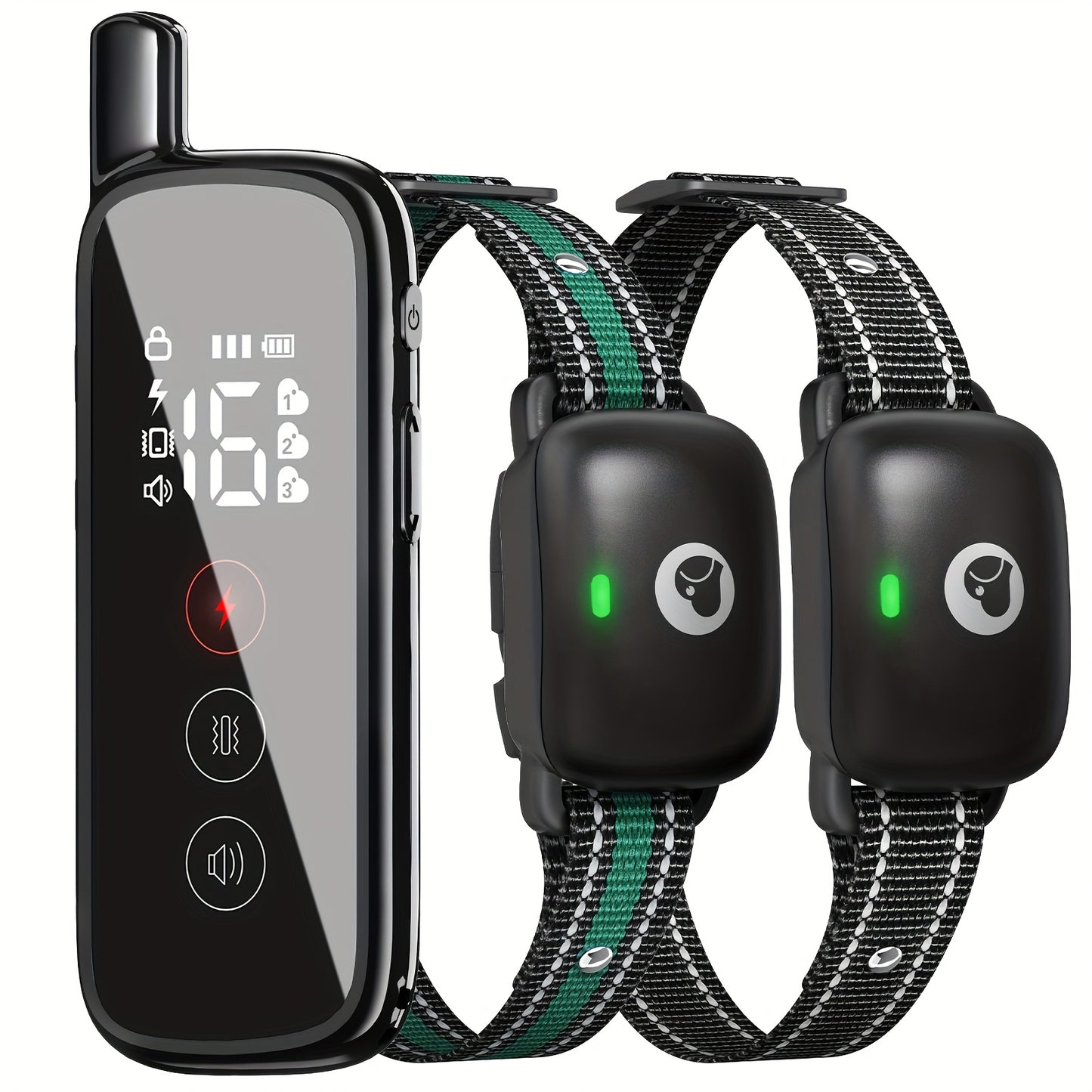 Remote Dog Training Collar with Shock, Vibration & Bark Alarm – Waterproof E-Collar for Large & Medium Dogs, Multiple Training Modes for Obedience & Behaviour