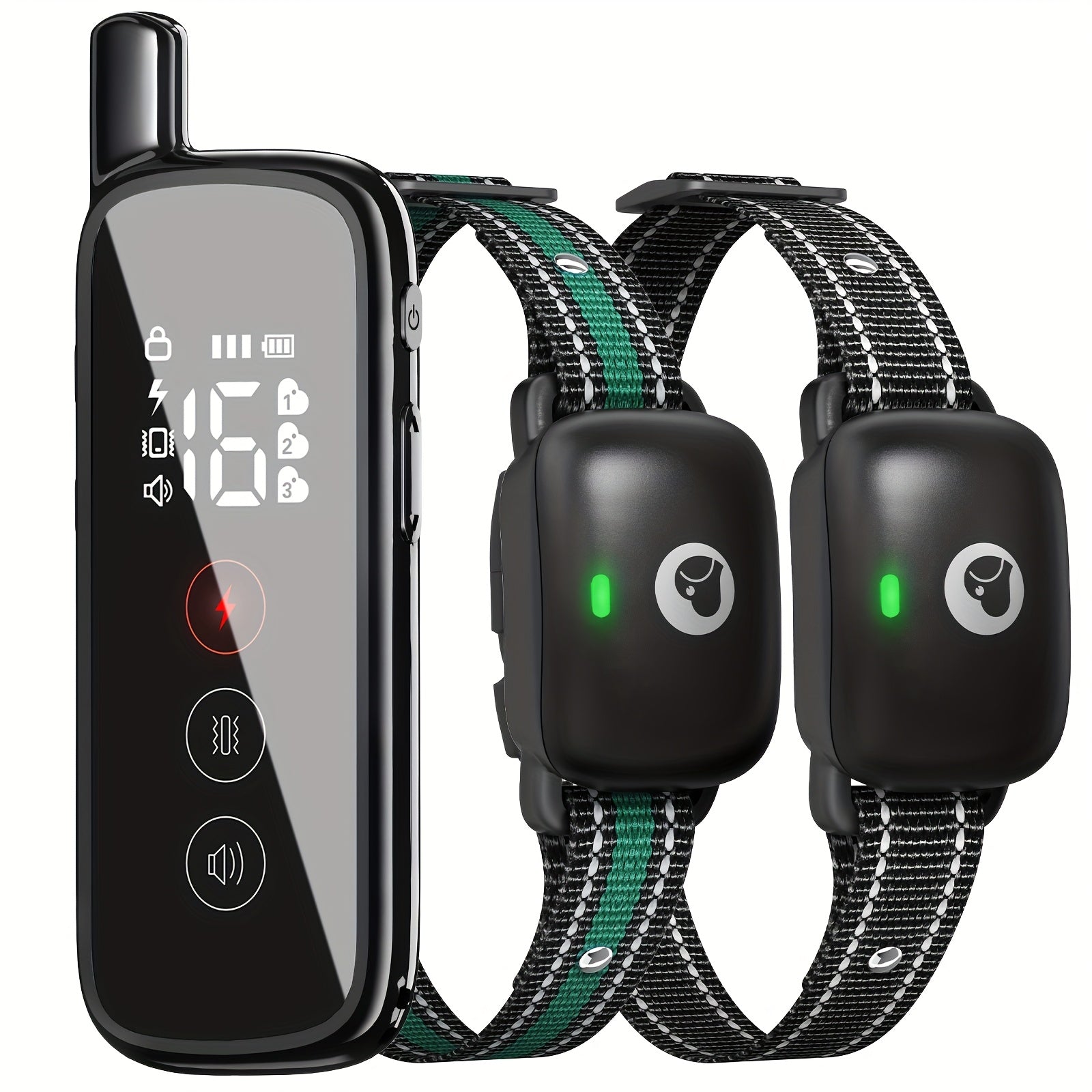 Remote Dog Training Collar with Shock, Vibration & Bark Alarm – Waterproof E-Collar for Large & Medium Dogs, Multiple Training Modes for Obedience & Behaviour