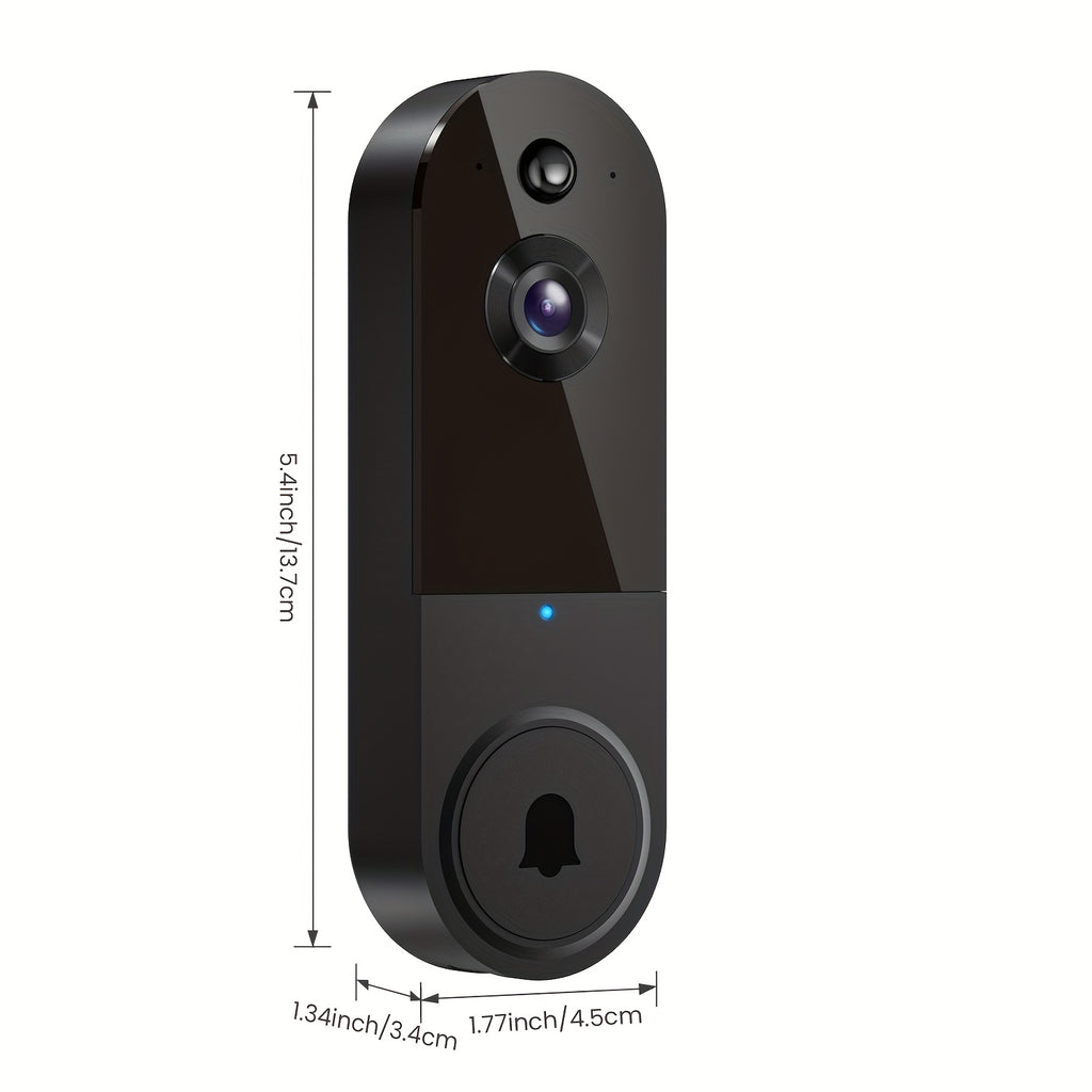 Doorbell Camera Wireless, 2K Wireless Smart Video Doorbell with AI Human Detection, Clear Night Vision, 2-Way Audio, Cloud Storage (Sold Separately), 2.4GHz Wi-Fi Only, Battery Powered, Boxing Day Home Security Doorbell