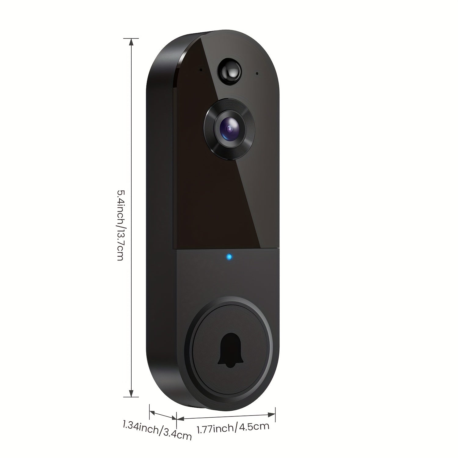 Doorbell Camera Wireless, 2K Wireless Smart Video Doorbell with AI Human Detection, Clear Night Vision, 2-Way Audio, Cloud Storage (Sold Separately), 2.4GHz Wi-Fi Only, Battery Powered, Boxing Day Home Security Doorbell