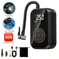 Black 208 - Inflatable Pump - Can be used as a power bank for lighting