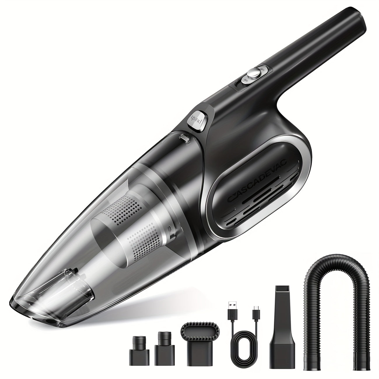 Vacuum Cleaner, Household Vacuum Cleaner, 6000PA, Super Strong Suction Power, Handheld Vacuum Cleaner, 2000mAh Large Capacity, Low Noise, with 5 Matching Accessories, Pink Accessories for Women's Cars, Car Supplies And Gifts