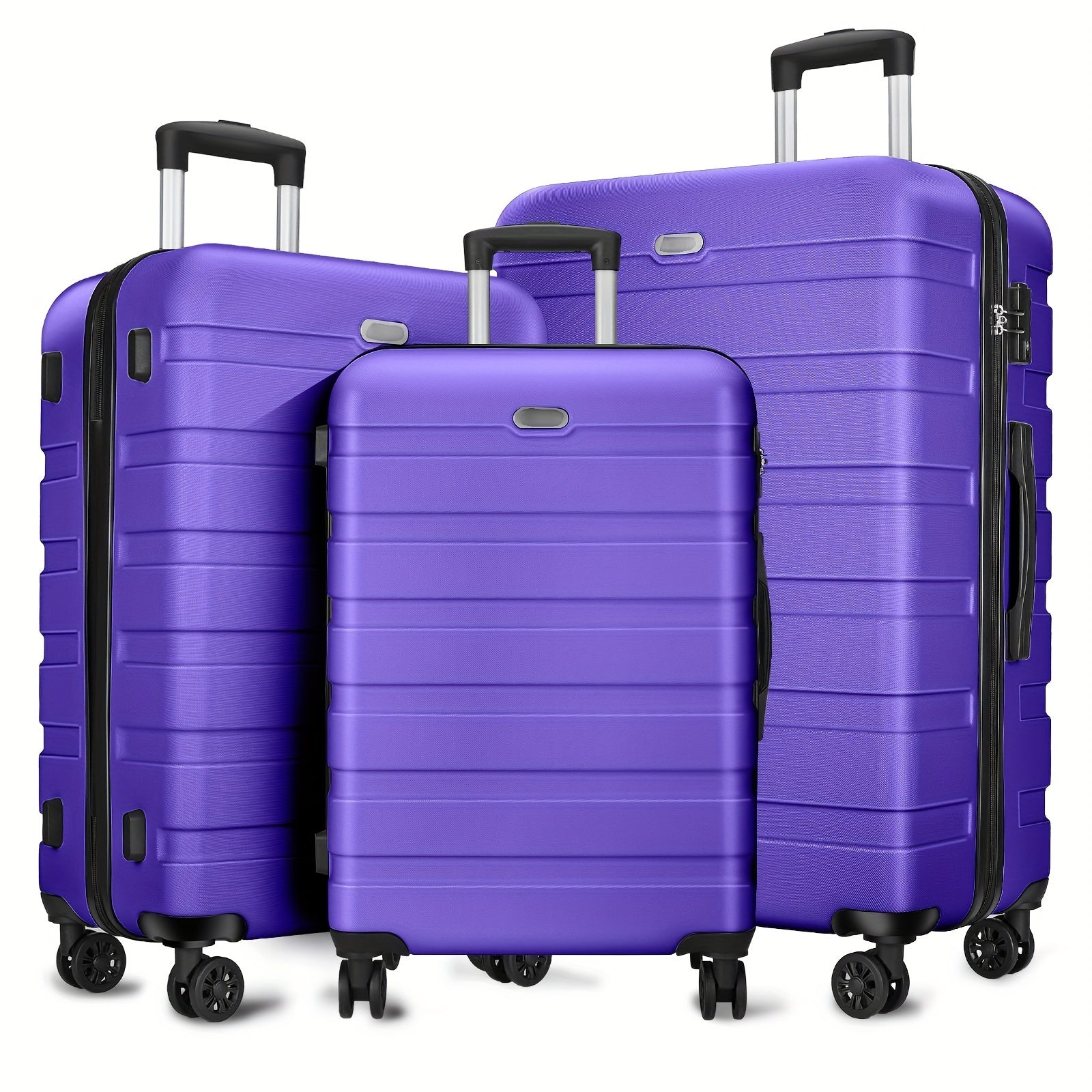 ABS+PC Hardside Luggage Set 3-Piece with TSA Lock & 4 Universal Wheels – Lightweight Suitcase 20" Carry-On, 24" & 28" Checked Sizes for Men & Women | ShopVora CA