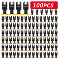 100pcs Oscillating Saw Blades, Titanium & HCS Oscillating Tool Blades For Metal/Wood/Plastic Cutting, Curved Edge Multi Tool Blades