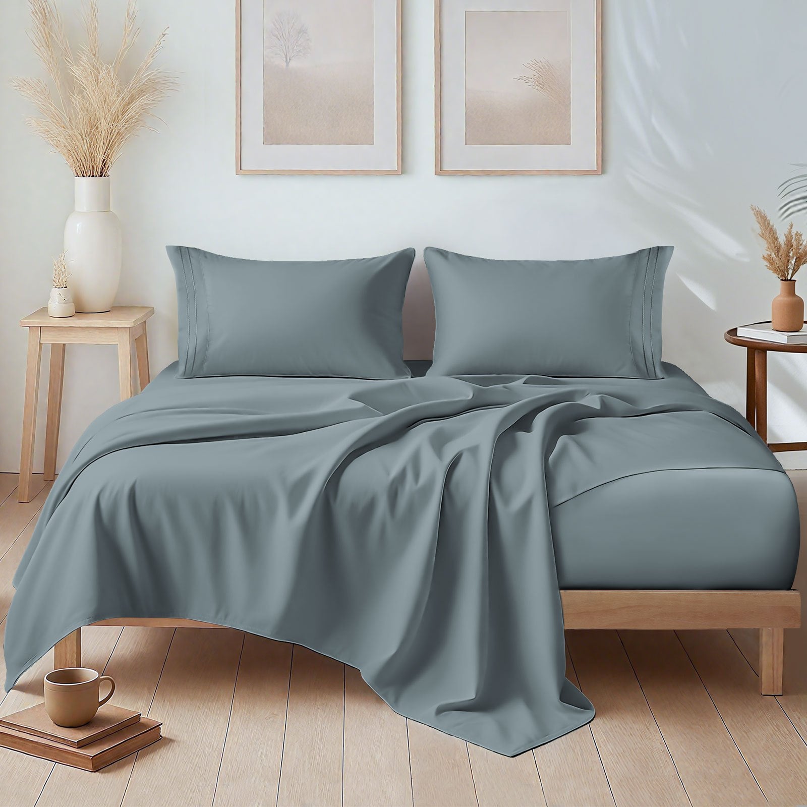 14-Inch Deep Pocket Bed Sheet Set – Lightweight Breathable Cooling, Wrinkle & Fade Resistant, Hotel Luxury Bedding, 3/4-Piece with Pillowcase, Flat & Fitted Sheet, Twin Full Queen King | ShopVora CA
