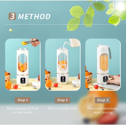 Portable USB Rechargeable Blender with LED Display 15oz – Compact Personal Smoothie Blender for Fresh Juice, Shakes & On-the-Go Nutrition, Travel Blender