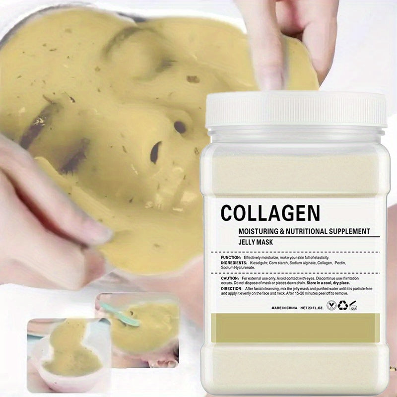 Jelly Mask Powder 650g Super Large – Hyaluronic Acid, Collagen, Vitamin C, Rose & Tea Tree – Moisturizing Firming Facial Mask for Spa & Home Skincare, Perfect Beauty Gift