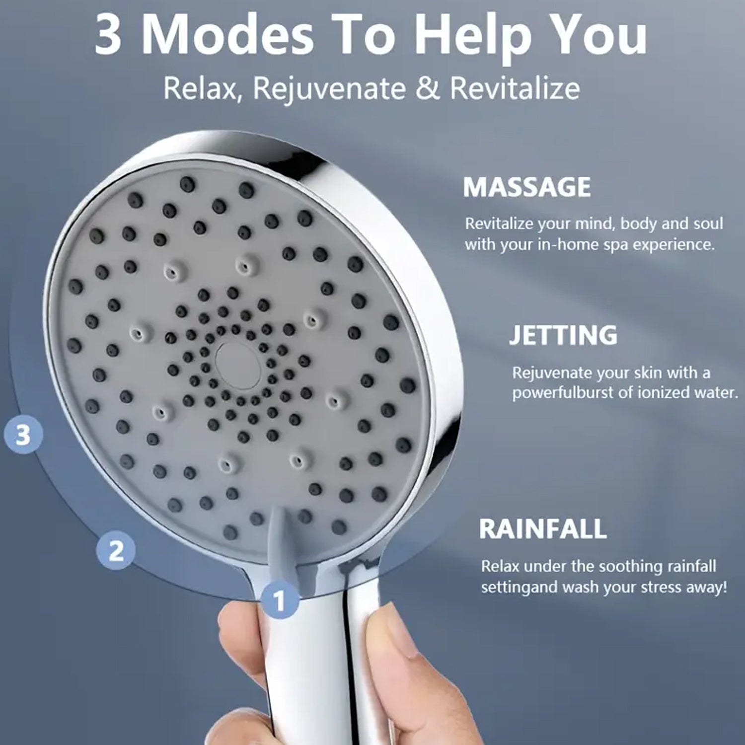 Modern Luxury Shower Head, 8/10/12 Inch Shower Head with Handheld Spray Combo And Adjustable Arm, High Pressure Rain Shower Head, Electroplated/Black Shower Showerhead, Handheld Showerhead, Contemporary Design