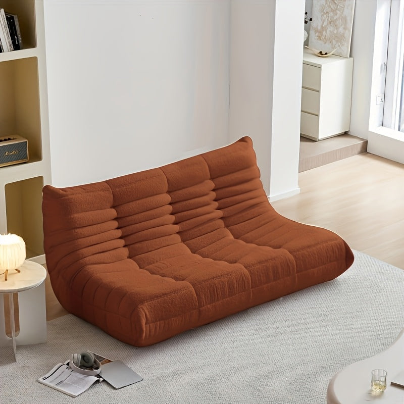 Floor Lazy Sofa Chair with Compressed Sponge Filling – Modular Corner Lounge Seat for Living Room, Bedroom & Office | Single, Double & Three-Seater