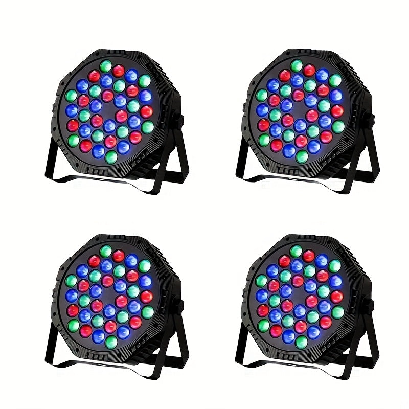 DJ Par Stage Lights 36 LED – Sound Activated, Remote & DMX Control, Uplights for Disco Dance Wedding Club Birthday Christmas Party, 2/4/6 Pack (Flower Dance)