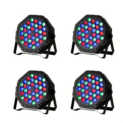 DJ Par Stage Lights 36 LED – Sound Activated, Remote & DMX Control, Uplights for Disco Dance Wedding Club Birthday Christmas Party, 2/4/6 Pack (Flower Dance)