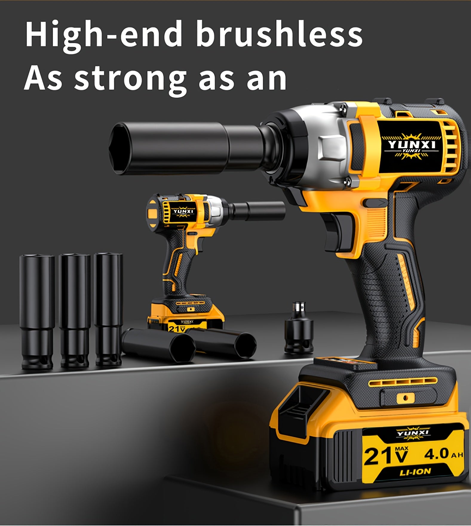 2026 New 21V Wireless Electric Impact Wrench, Equipped with Lithium Battery, Toolbox, Charger, Socket and Complete Accessories. Suitable for Cars and Families, Professional Mechanics, Men's and Fathers' Holiday Gifts for Hand Tools