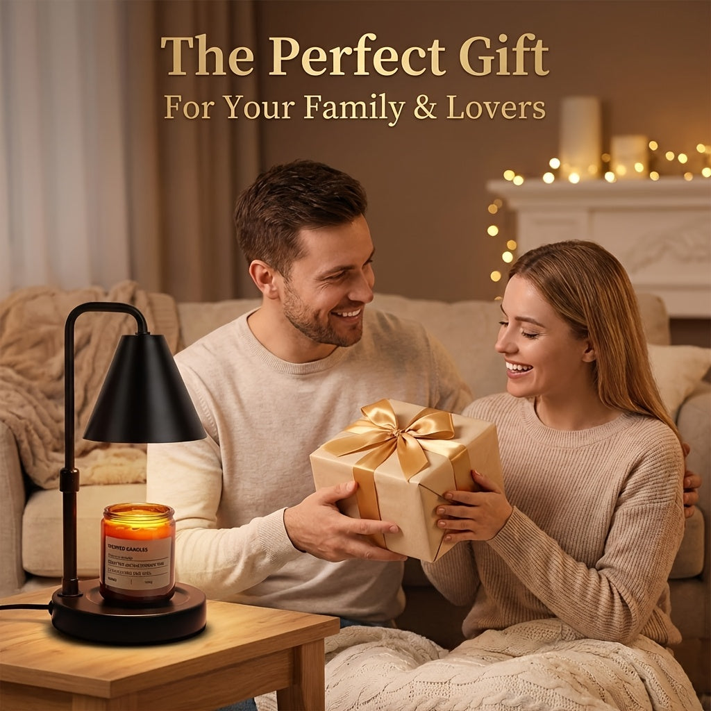 Candle Warmer Lamp, 2 Light Bulbs, Adjustable Height, with Timer Dimmer, Room Decor Wax Melt Warmer for Scented Wax