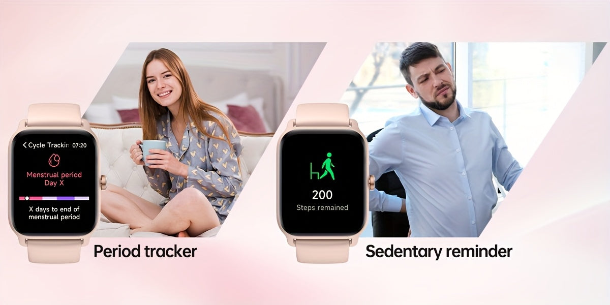 Smartwatch with Built-in Alexa, 1.8" HD Touch Screen, Answer & Make Calls, 100+ Sports Modes, Waterproof Fitness Tracker with Pedometer for iPhone & Android – Smart Watch for Women & Men