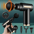 1pc Powerful Cordless Massage Gun with LED Display - Deep Tissue Muscle Relaxer, 4 Interchangeable Heads, 1200mAh Lithium Battery, Speed/Mode Settings, -C Fast, Durable & Portable for Home, Gym, Travel - Ideal for Back, Neck, Leg, Arm - Ideal Gift
